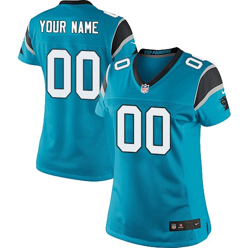 Women's Limited Nike Jersey Blue Alternate - Customized NFL Carolina Panthers